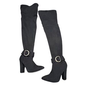 BAMBOO Black Over-the-Knee Boots